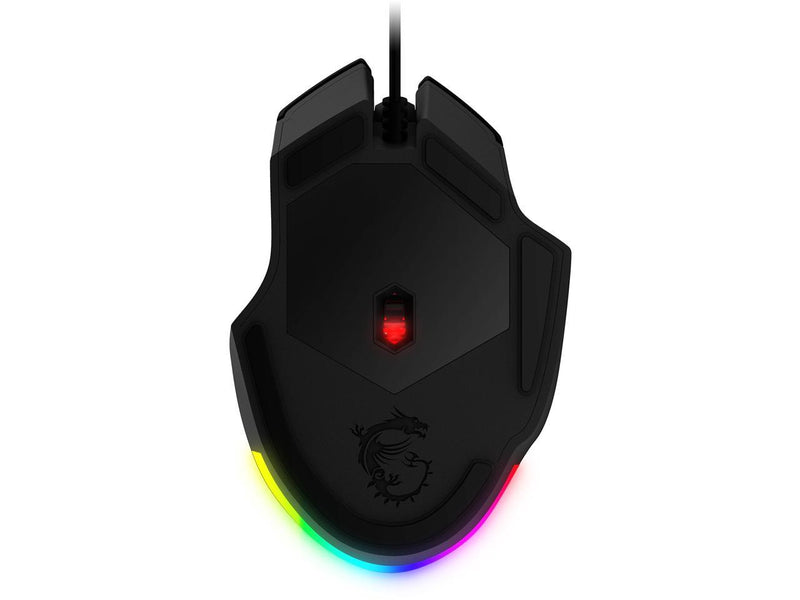 MSI Clutch GM20 ELITE S12-0400D00-C54 Black 6 Buttons 1 x Wheel USB 2.0 Wired