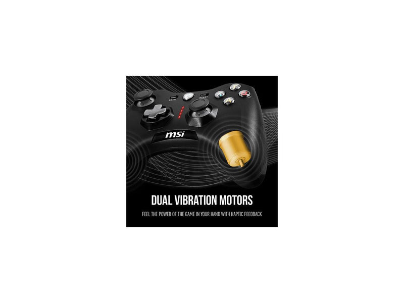 MSI Force GC30V2 Wireless Gaming Controller, Dual Vibration Motors, Dual