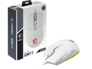 MSI Clutch GM11 White Gaming Mouse - 5000 DPI Optical Sensor, Symmetrical, 10M+