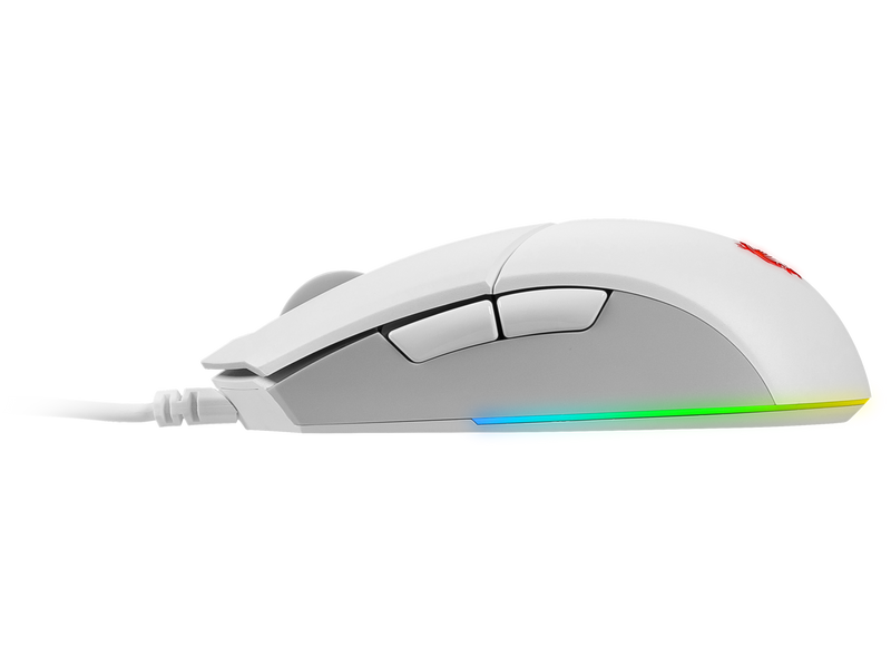 MSI Clutch GM11 White Gaming Mouse - 5000 DPI Optical Sensor, Symmetrical, 10M+