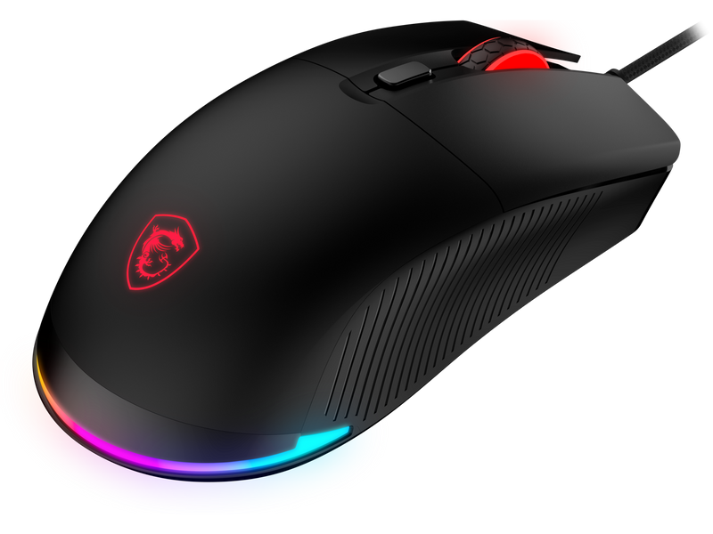 MSI FORGE GM310 Wired Optical Gaming Mouse, RGB LED, 20 Million Clicks, Up to