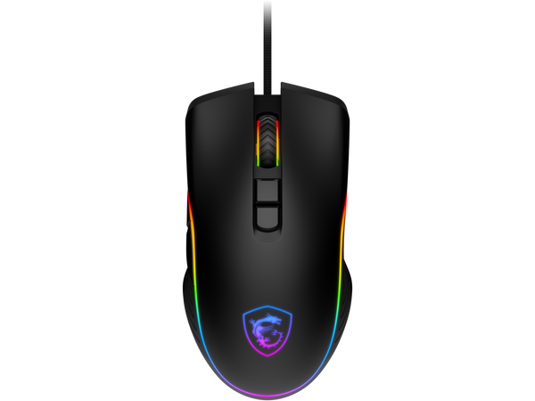 MSI Forge GM300 Lightweight Gaming Mouse - USB, RGB, Adjustable up to 7200 DPI -