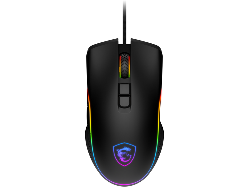 MSI Forge GM300 Lightweight Gaming Mouse - USB, RGB, Adjustable up to 7200 DPI -