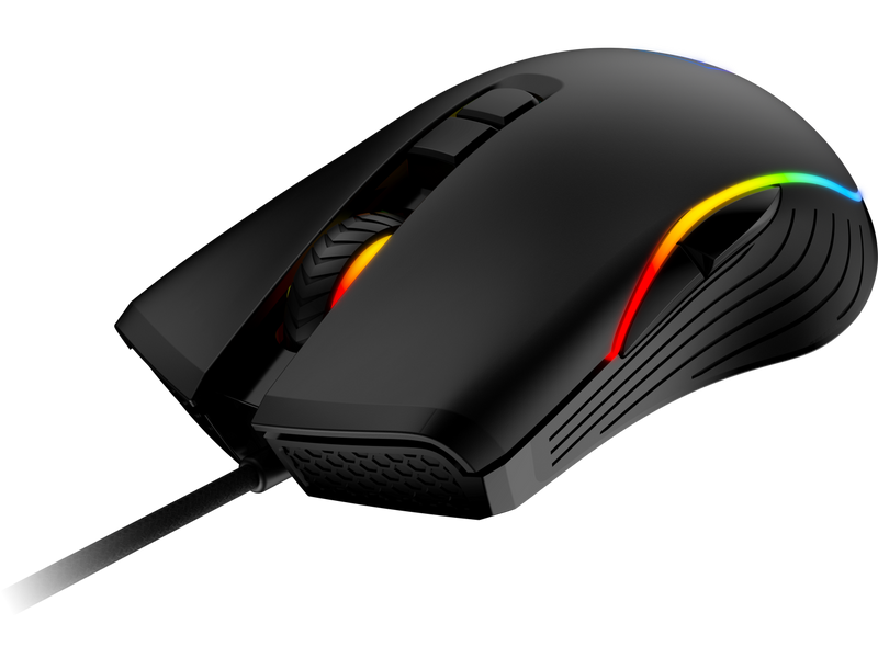 MSI Forge GM300 Lightweight Gaming Mouse - USB, RGB, Adjustable up to 7200 DPI -
