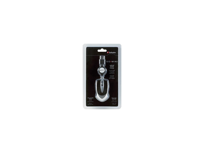Verbatim 97256 Black 1 x Wheel USB Wired Optical 1000 dpi Travel Mouse