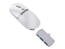 ProtoArc 2-in-1 Travel Hub Mouse - Modular HubMouse with Customized Hub - White