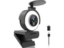 Angetube 1080p Webcam with Ring Light for Streaming: USB 60FPS Web Camera with