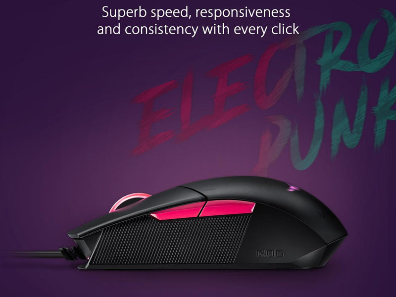ASUS ROG Strix Impact II Electro Punk is an ambidextrous, ergonomic gaming
