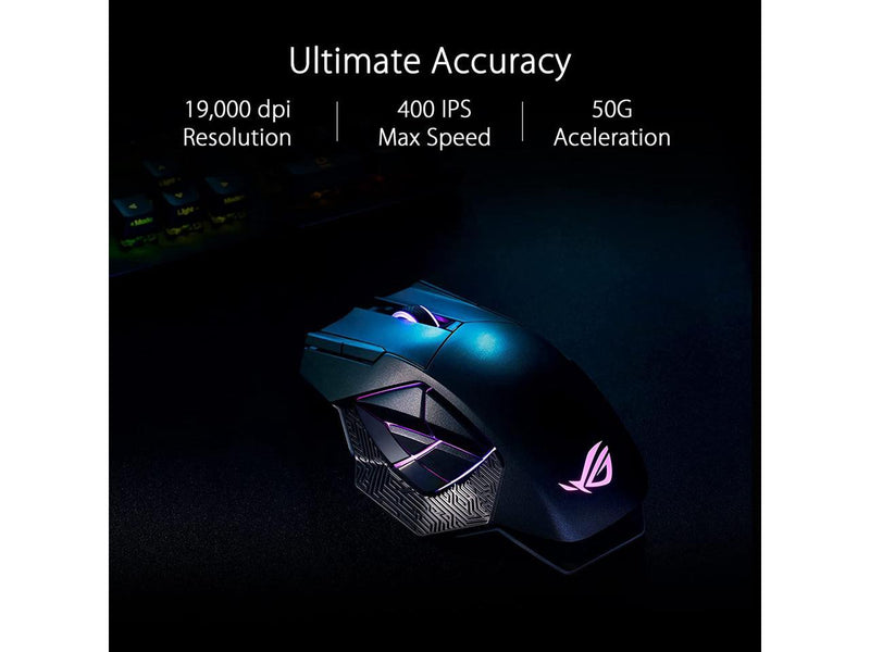 ASUS ROG Spatha X Wireless Gaming Mouse (Magnetic Charging Stand, 12