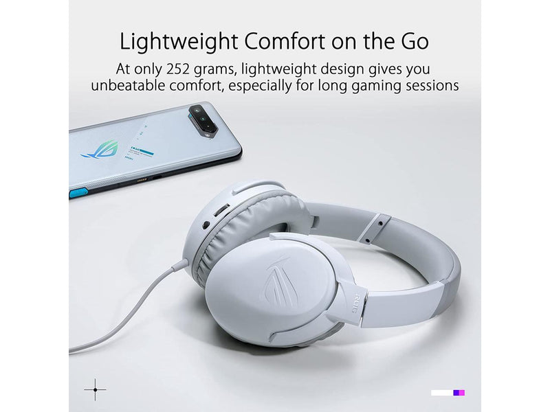 ASUS ROG Strix Go Core Moonlight White Gaming Headset | Hi-Res Audio
