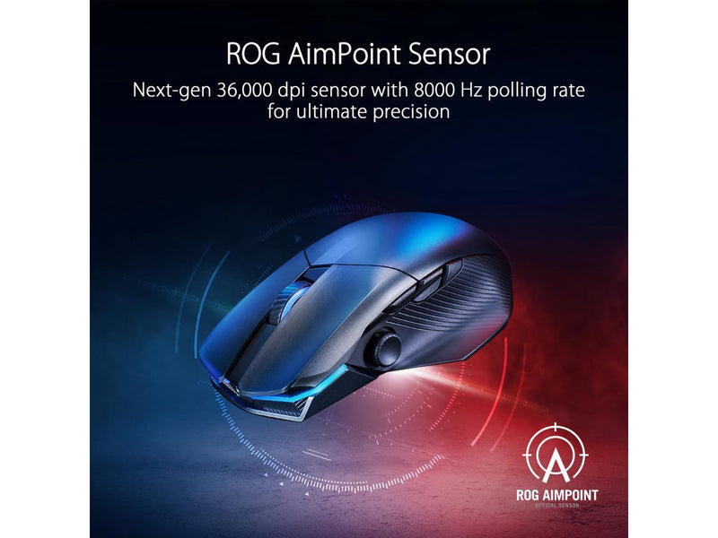 Asus ROG Chakram X Origin Gaming Mouse, Tri-mode connectivity (2.4GHz RF,