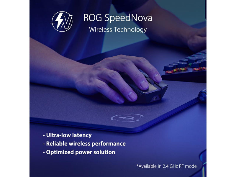 ASUS ROG Gladius III Wireless AimPoint Gaming Mouse, Connectivity (2.4GHz RF,