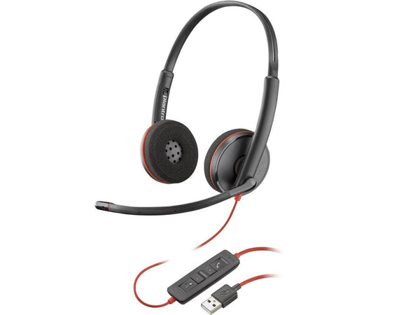 Poly Blackwire C3220 UC USB-A Headset, Noise Cancelling, Omni-directional