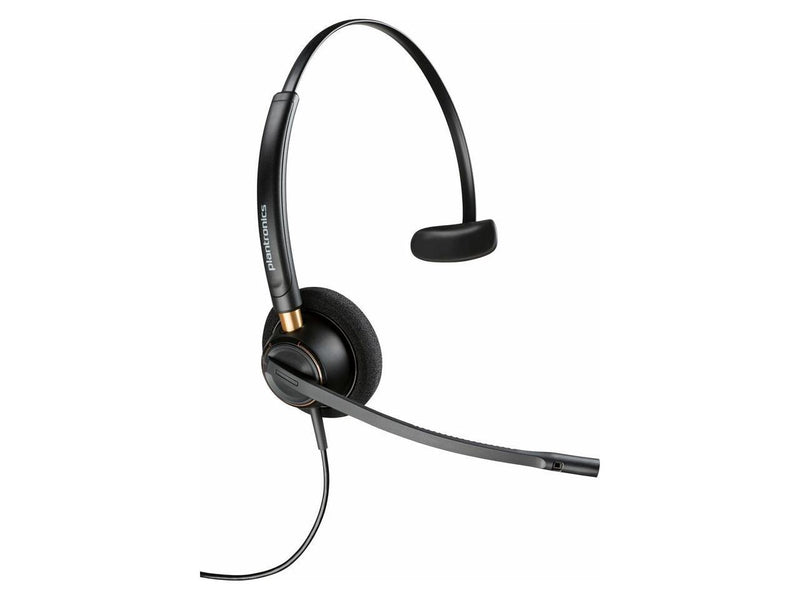 Poly EncorePro 510 with Quick Disconnect Monoaural Headset - TAA - Black