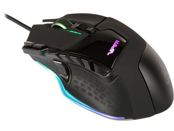 Patriot Viper Gaming V570 RGB Blackout Edition Pro Laser Mouse Up to 12,000 Dpi