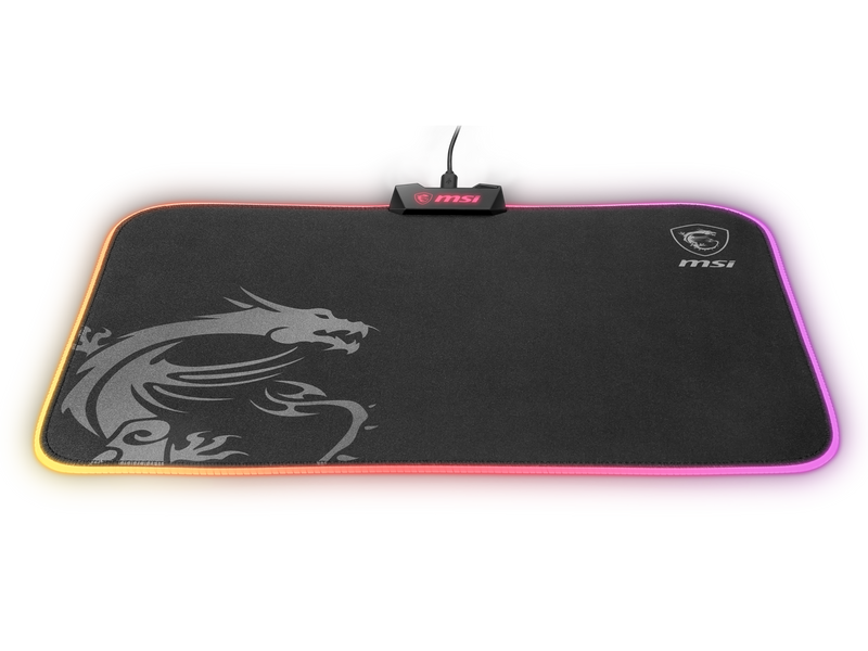 MSI AGILITY GD60 (RGB) Mouse Pad, 15" x 11", Micro-Textile Surface, Natural