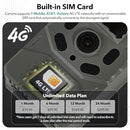 Cellular Trail Camera 4G Unlimited Data Plan Built-in SIM Card 2K Live Feed - Like New