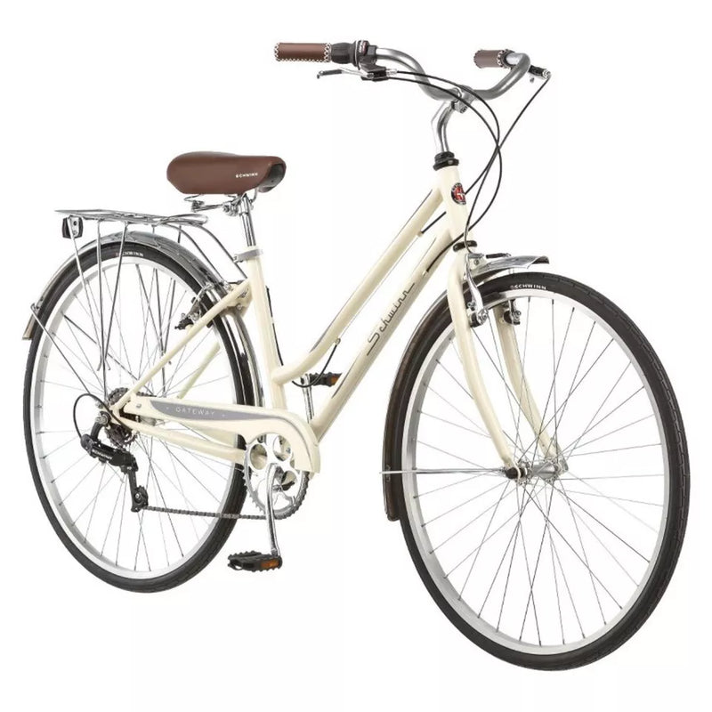 SCHWINN WOMEN’S GATEWAY 700C/28” HYBRID BIKE - CREAM - Like New