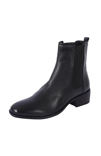 KENNETH COLE REACTION WOMEN'S SALT CHELSEA ANKLE BOOT SIZE WOMEN 6 BLACK LEATHER - Like New