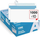 Aimoh 4-1/8" x 9-1/2" Security Self-Seal Windowless Envelopes - 1000 Count - Brand New
