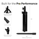 BOWENS Mini PA Speaker Stands Pair 18–51" with Microphone Stand 17–70" - Black - Brand New