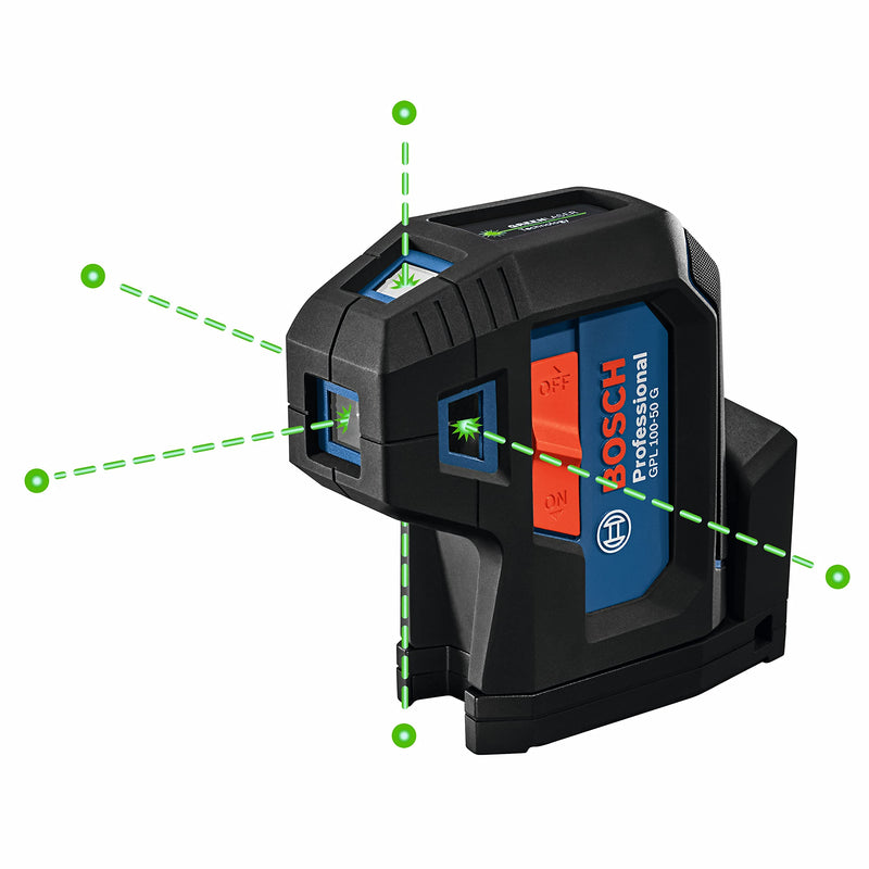 BOSCH GPL100-50G GREEN-BEAM SELF-LEVELING ALIGNMENT LASER - BLACK/BLUE - Like New