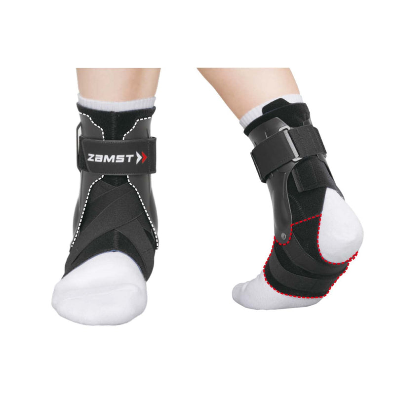 Zamst A2-DX Sports Ankle Brace with Protective Guards, Left Large - Black Like New