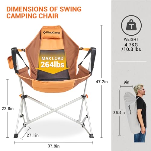 KingCamp Camping Chairs Oversized Hammock Chairs Folding Rocking Chairs - Like New