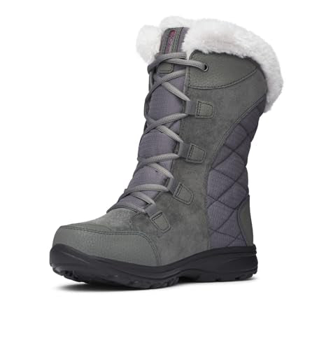 COLUMBIA WOMEN'S ICE MAIDEN II SNOW BOOTS - SIZE: WOMEN 9 (AU/UK W7) - SHALE/DR - Like New