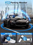 LECTRUS 4K DASH CAM FRONT AND REAR INSIDE 3 CHANNEL DASH CAMERA FOR CARS - BLACK - Like New