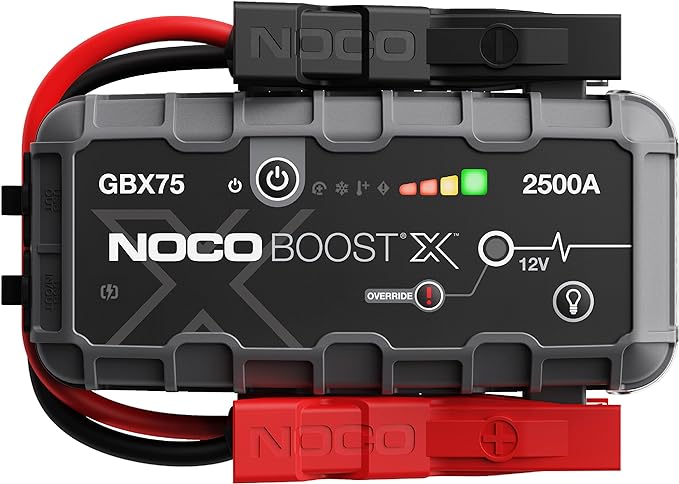 NOCO Boost X GBX75 2500A 12V UltraSafe Portable Lithium Jump Starter Car - Black Like New