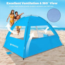 VENUSTAS BEACH TENT SUN SHELTER 3/4-5/6-7/8-10 PERSON UPF 50+, SKY BLUE - Like New