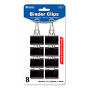 BINDER CLIPS BLACK 8PK 1 1/4