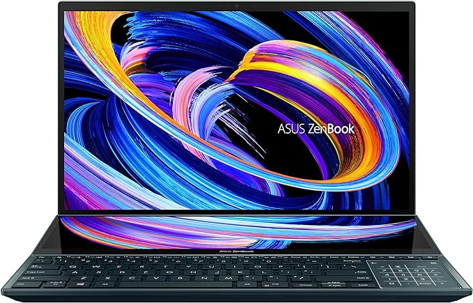 ASUS ZenBook Pro Duo 15.6” OLED 4K i7 16 1TB SSD RTX 3070 UX582LR-XS74T - Blue - Like New