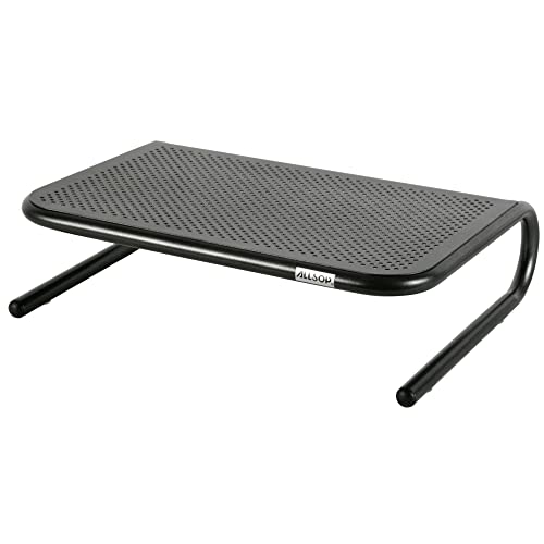 ALLSOP METAL ART JR MONITOR STAND 14"W PLATFORM HOLDS 40LBS 30165 - BLACK - Like New