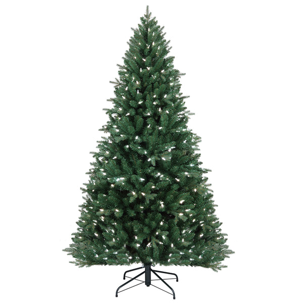 MR. CHRISTMAS ALEXA COMPATIBLE SMART HOME PRE-LIT ARTIFICIAL TREE 6.5 FT - GREEN - Like New