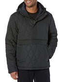 AMAZON ESSENTIALS MENS ANORAK HOODED QUARTER-ZIP PUFFER COAT MEDIUM BLACK - Brand New