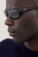 MAUI JIM STINGRAY 103-02 FRAME GLOSS BLACK LENSES NEUTRAL GREY 55/22MM - Like New