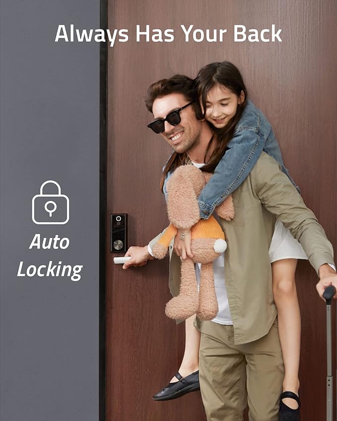 eufy Security S230 Smart Door Lock Touch & Wi-Fi Fingerprint Scanner - Black - Like New