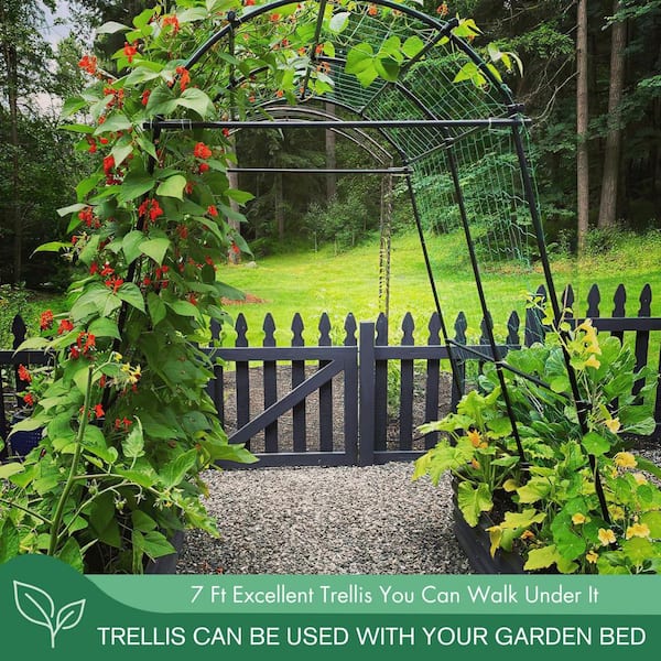 7 FT. EXTRA TALL POLYETHYLENE COATED STAINLESS STEEL GARDEN - Scratch & Dent