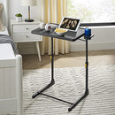 Living and More Tray Folding Table, Folding Table with Cup Holder - Black - Like New