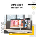 SAMSUNG 34” VIEWFINITY S65TC SERIES ULTRA-WQHD 1000R MONITOR LS34C650TANXGO - Like New