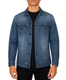 BLU ROCK MEN'S REGULAR-FIT CLASSIC DENIM JACKET - SIZE: MEN 2XL - DENIM - Brand New