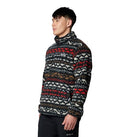 COLUMBIA MEN'S RUGGED RIDGE HALF SNAP FLEECE - SIZE LARGE - BLACK-MADRAS-MULTI - Like New