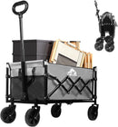 GENERIC FOLDABLE EXTENDED WAGON CART ALL TERRAIN 354 LBS WEIGHS 10 LB - GRAY - Brand New