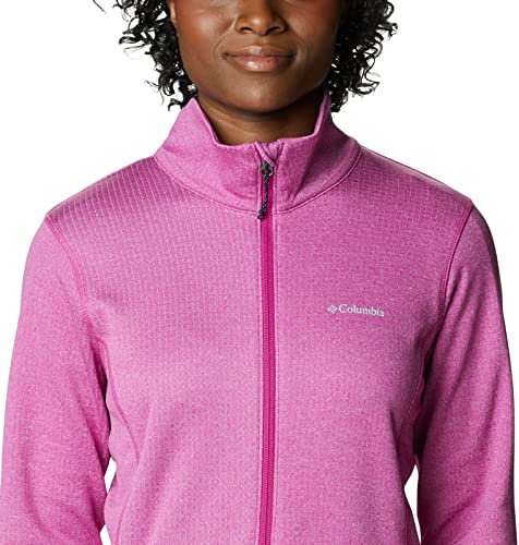 COLUMBIA WOMEN'S PARK VIEW GRID FULL ZIP FLEECE JACKET WILDFUCHIA SIZE L - Brand New