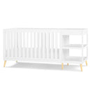 DELTA CHILDREN ESSEX 4-IN-1 CRIB CHANGER, 29.75"L X 71.25"W X 34.25"H - WHITE - Like New