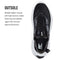 1986301 SOREL WOMEN KINETIC BREAKTHRU DAY LACE SHOES SIZE 8 BLACK/WHITE - Like New