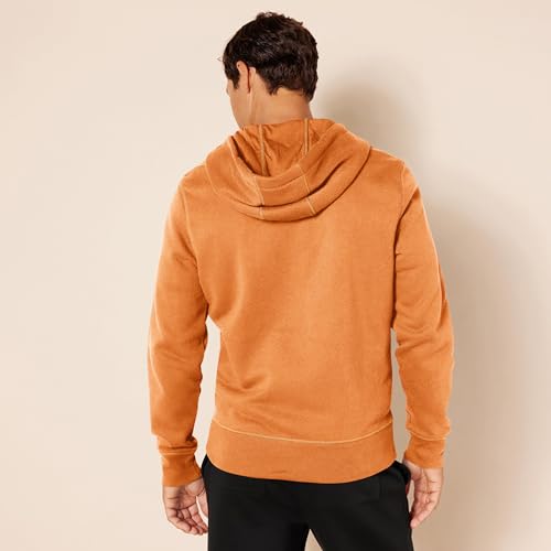AMAZON ESSENTIALS MEN'S FULL-ZIP FLEECE HOODIE - SIZE: MEN L - NUTMEG - Brand New