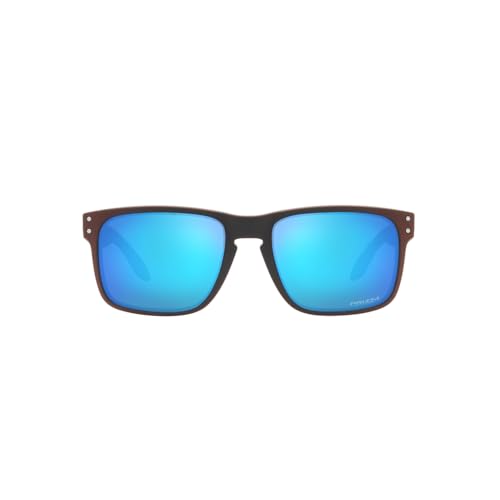 OAKLEY MEN'S OO9102 HOLBROOK SQUARE SUNGLASSES FRAME:MATTE BLACK/RED COLORSHIFT - Like New